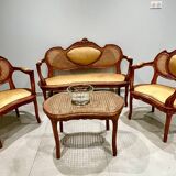 Louis XVI living room, four fluted and molded rooms