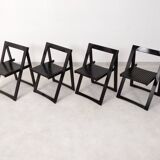 4 Trieste folding chairs with storrage table - Aldo Jacober for A. Bazzani