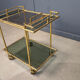 Vintage brass faux bamboo trolley, 1960s