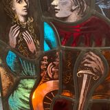 Stained hanging glass polychrome