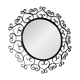 Large vintage black metal mirror Chaty Vallauris