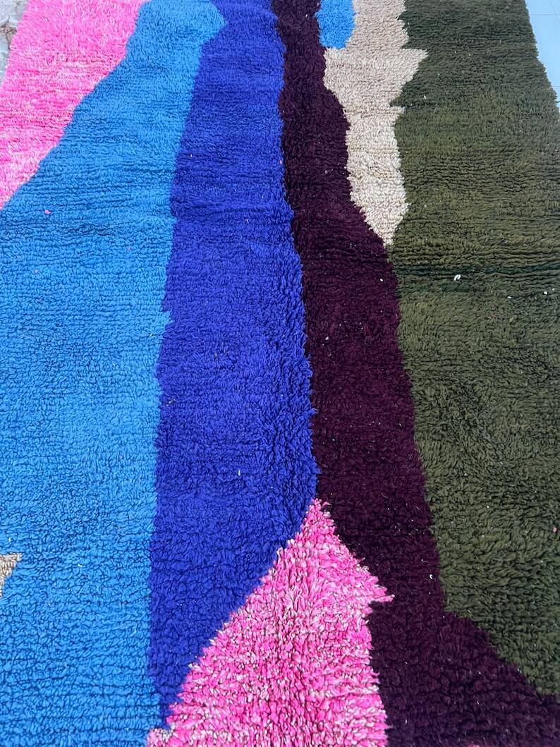 Handcrafted Berber rug in pure wool, size 150 x 260 cm