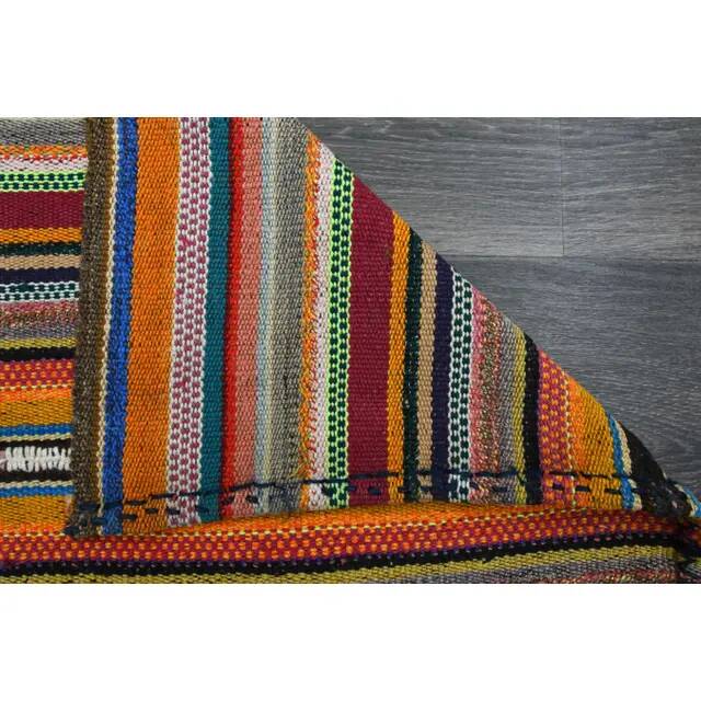 1970s Vintage Turkish Oushak Handmade Wool Cotton Orange Runner Rug  77x216