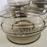 Champagne cups of smoked glass