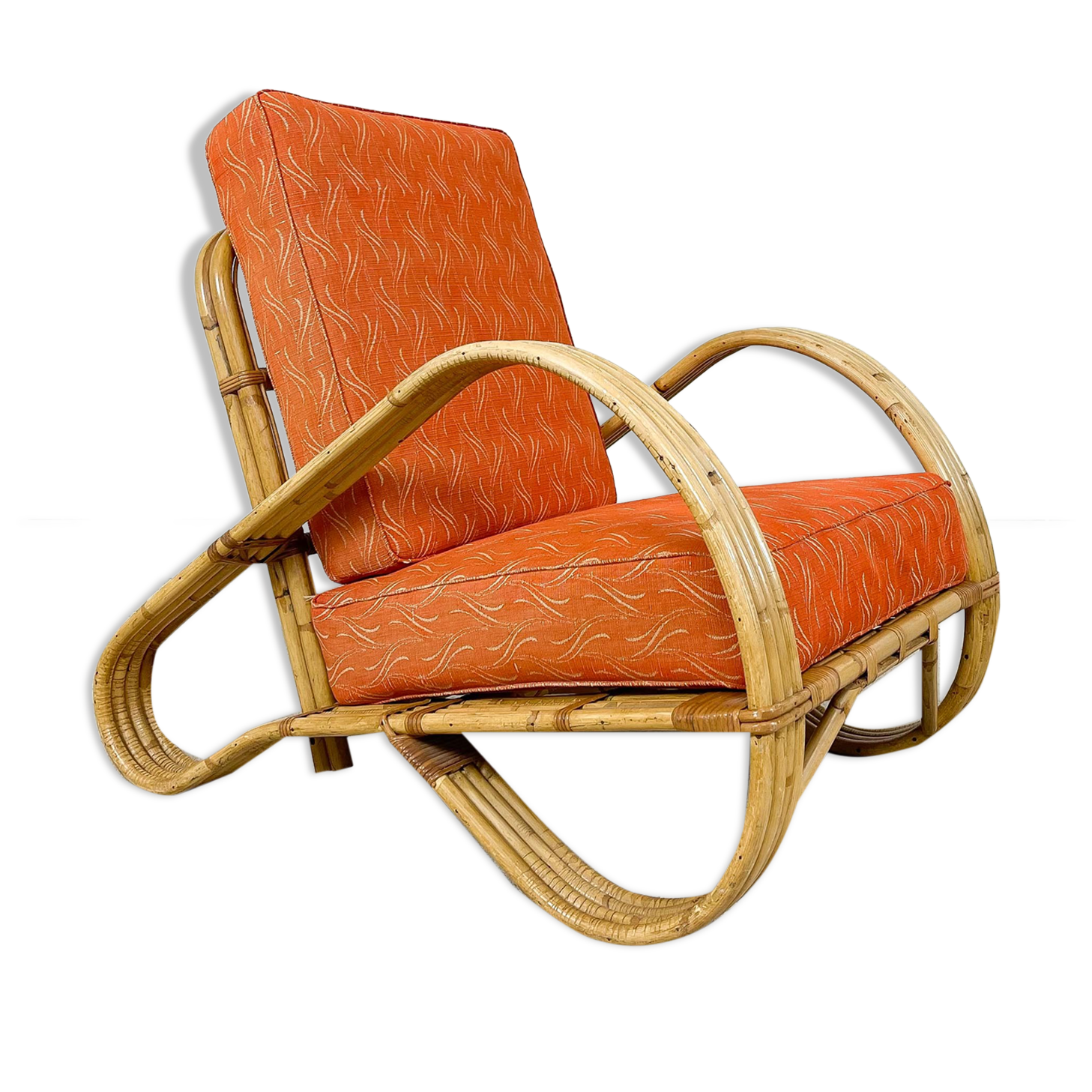 Vintage rattan lounge chair Rohe Noordwolde