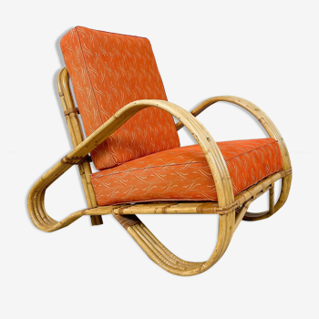 Vintage rattan lounge chair Rohe Noordwolde