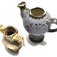 Pair of small ceramics from 1973 by Van Woerden for Vest Gouda