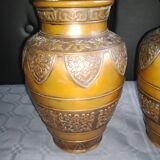 Lot de deux vases en bronze japonnais
