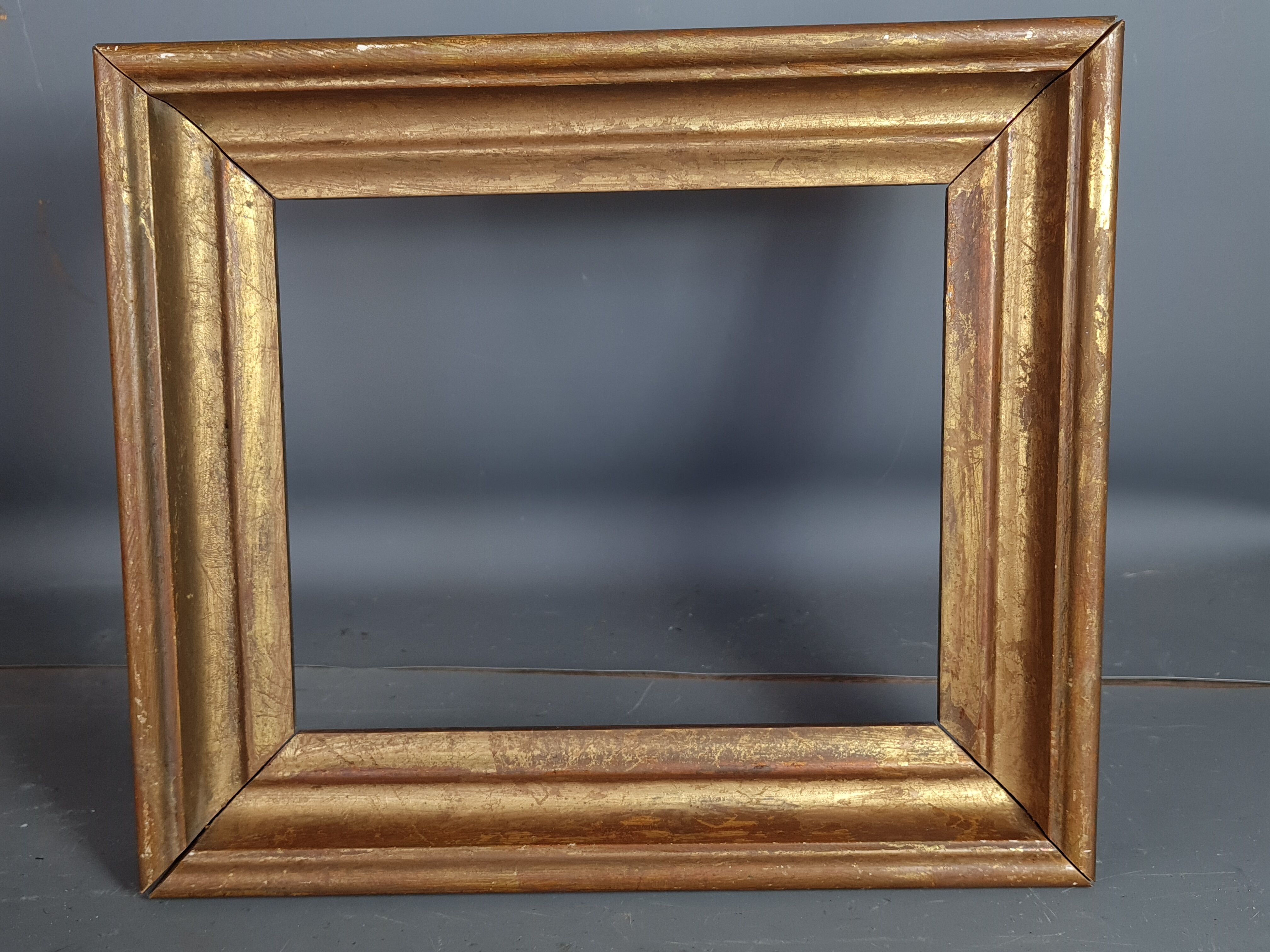 Pair old frames gilded wood gold leaf 26,5x23 cm, foliage 20,5x17 cm SB