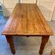 English farmhouse table in solid pine from the late 19th century, L187cm.