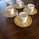 Bernardaud Limoges Borghèse – 5 cups + 4 saucers in porcelain