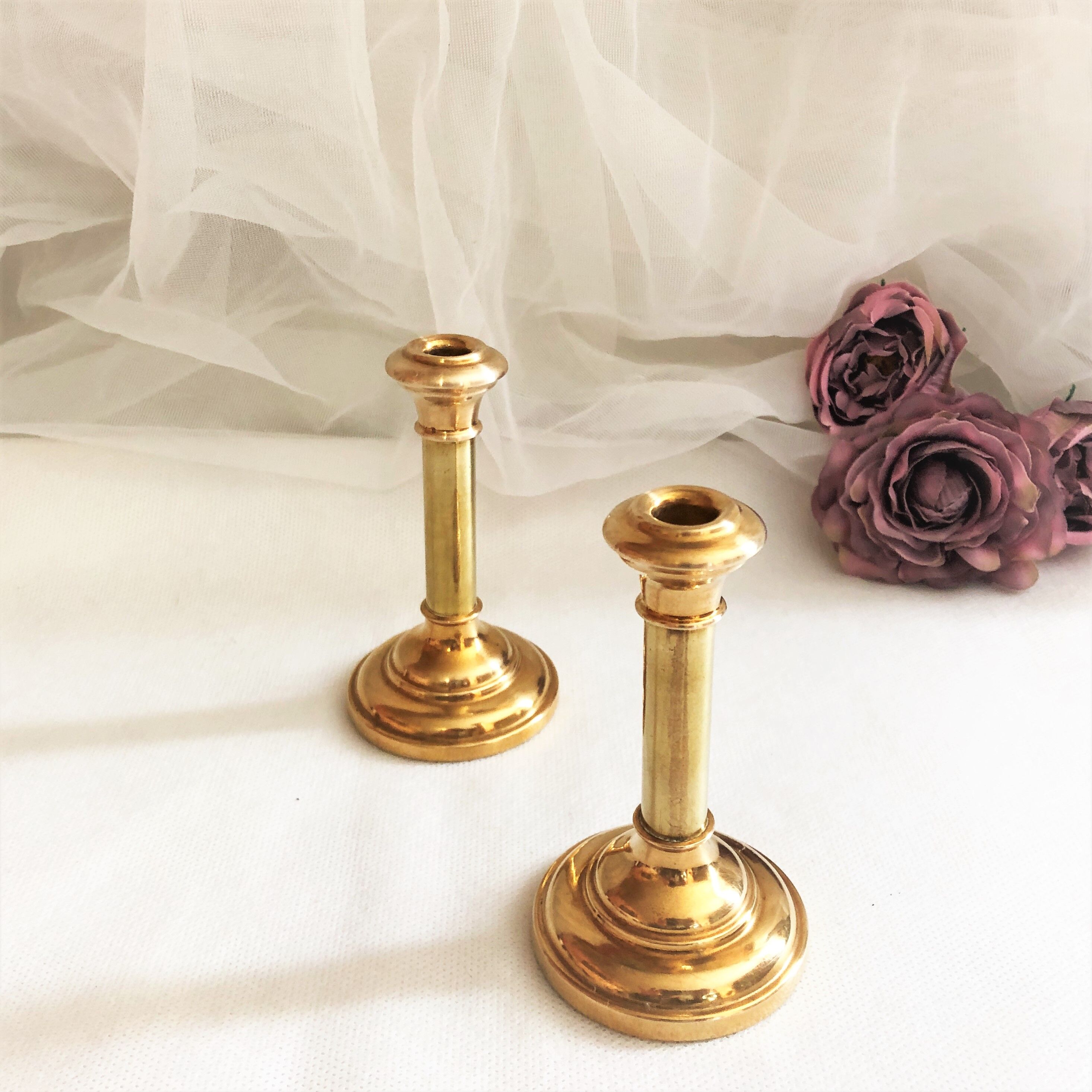 Pair of candlesticks for fine candles early twentieth century