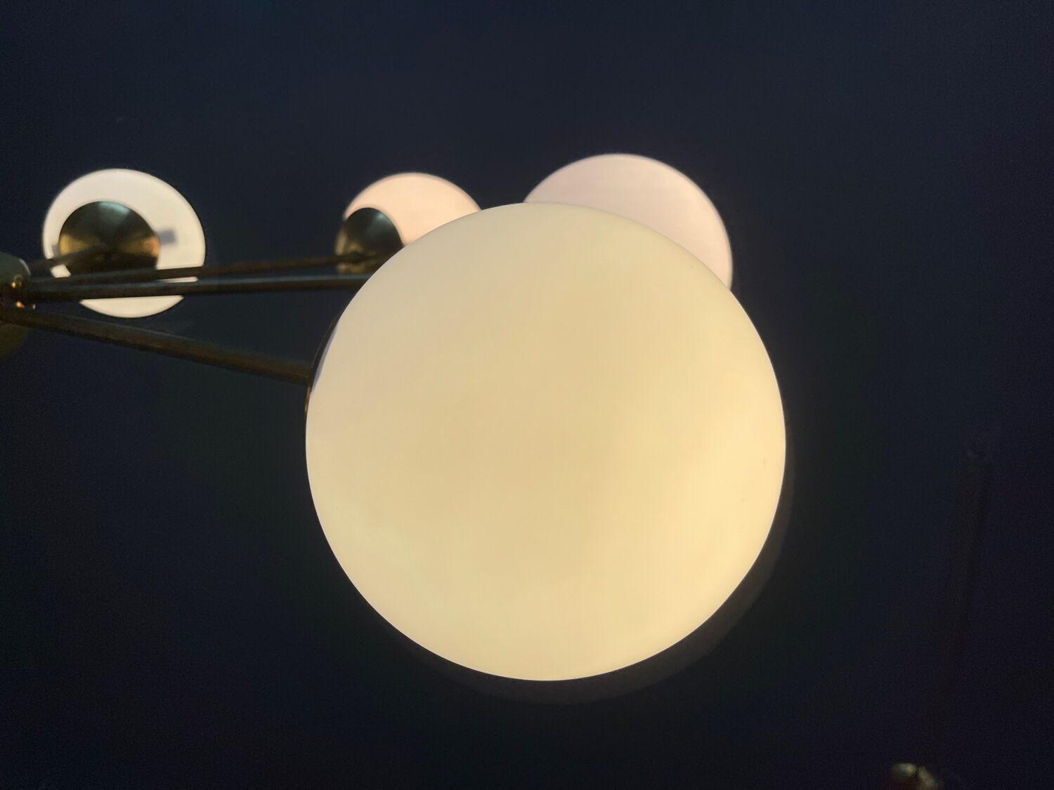 Italian Sputnik Brass Chandelier 1950’s