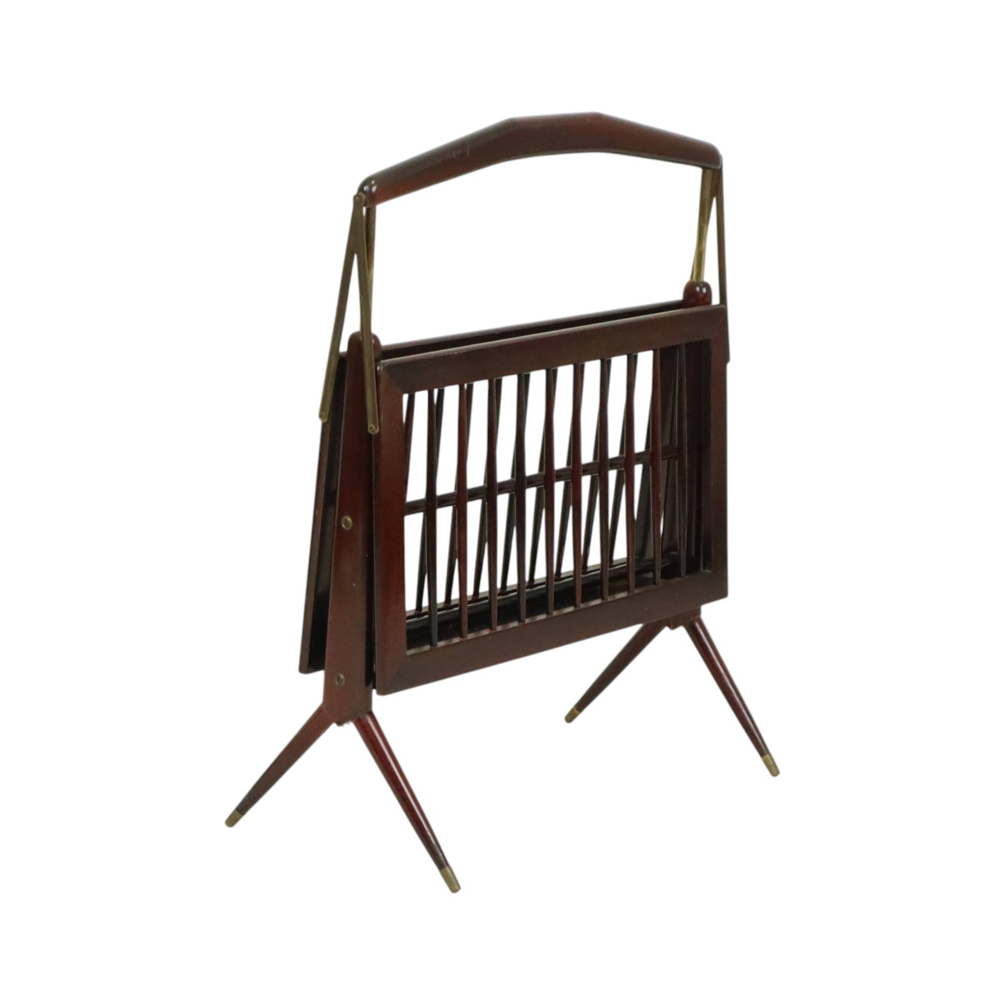 Porte-revues italien en bois Cesare Lacca