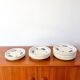 set of 6 flat plates in Terre de Fer Salins Jenny model early 20th century