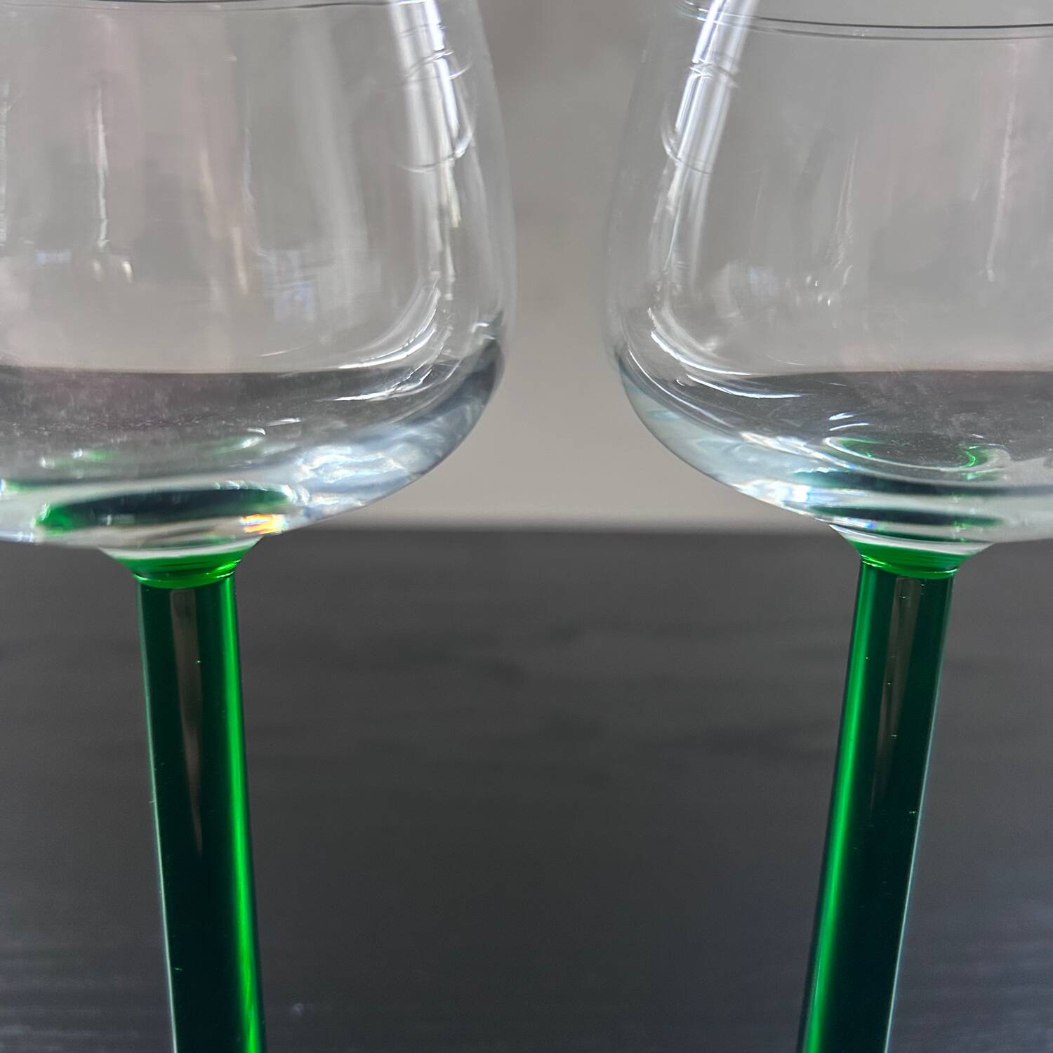 Pair of white wine glasses