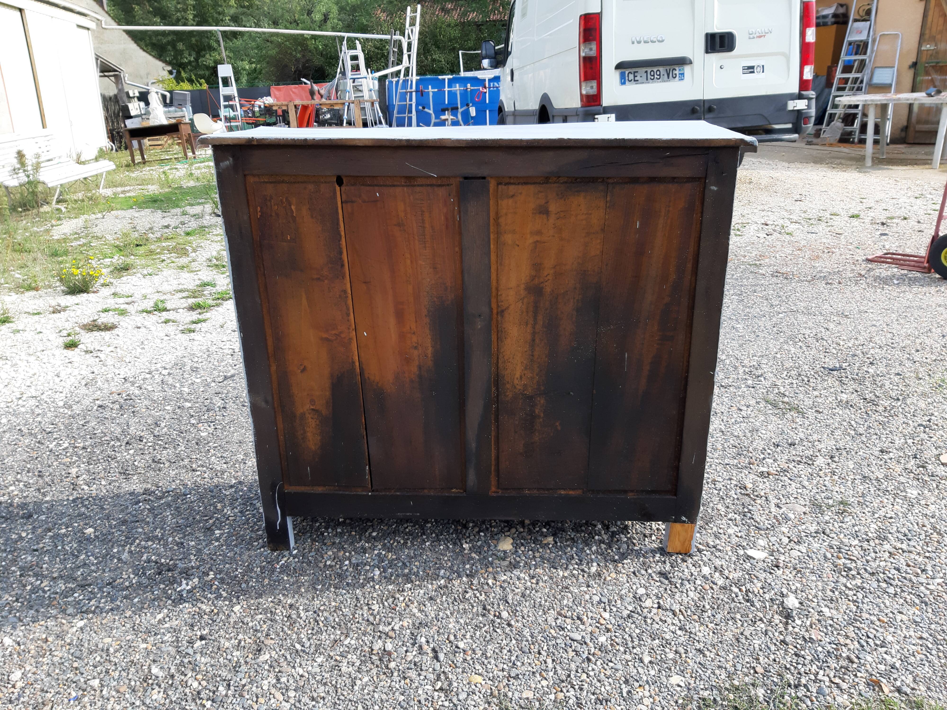 Parisian buffet in old grey ceruse pine