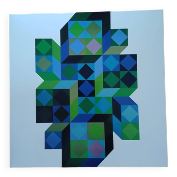 Victor Vasarely silkscreen published by du griffon
