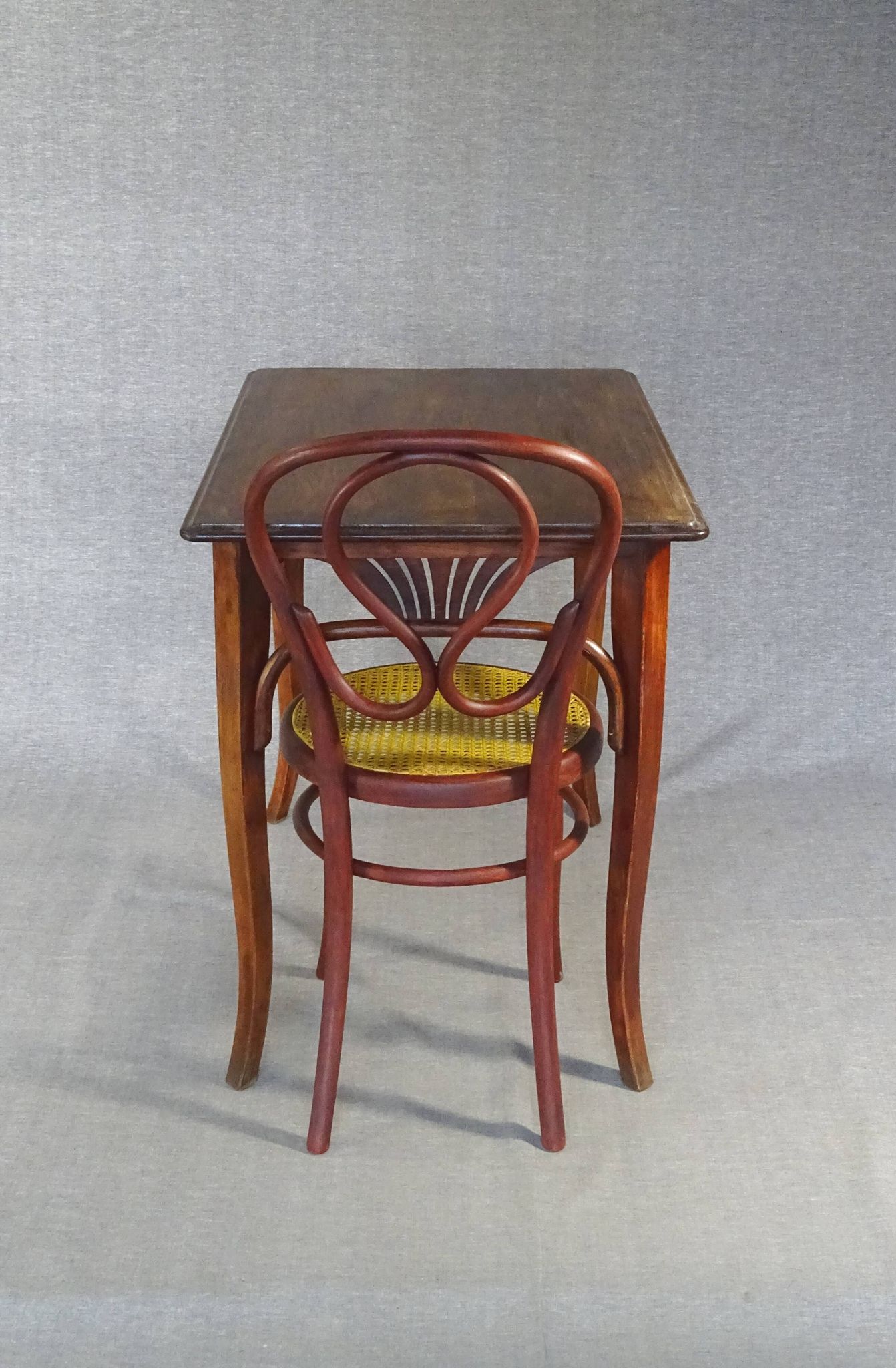 Thonet table or desk No. 8122, circa 1910, oak top.