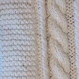 Hand-knitted wool blanket or plaid