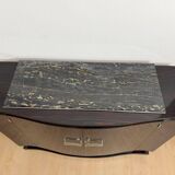 Art Deco Sideboard in Macassar, Marble & Chrome, France, 1930