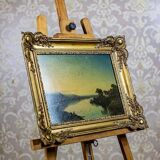 River, 19th Century, Oil on Hardboard, Framed
