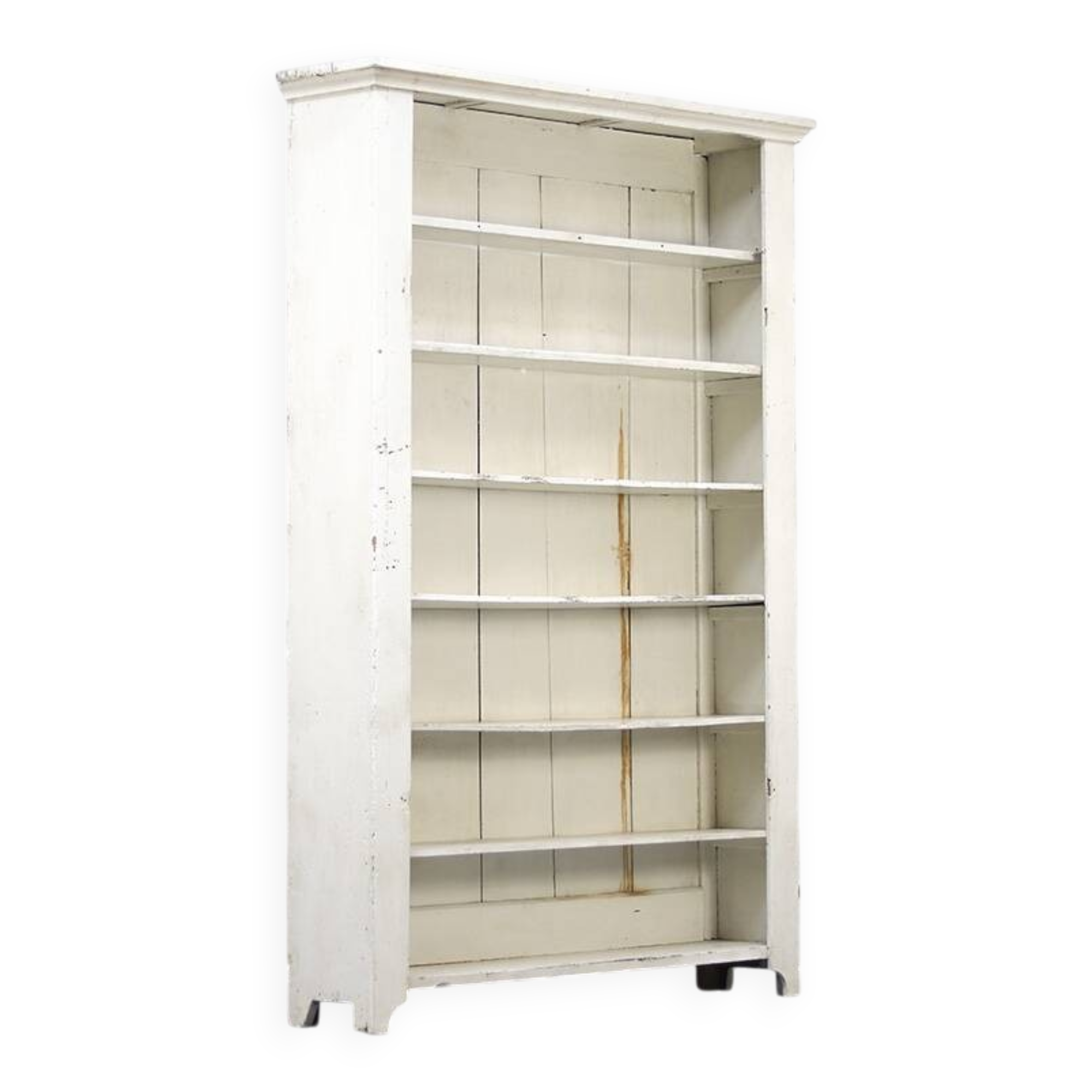 Large Painted Rustic Farmhouse Country Shelving Unit Cabinet
