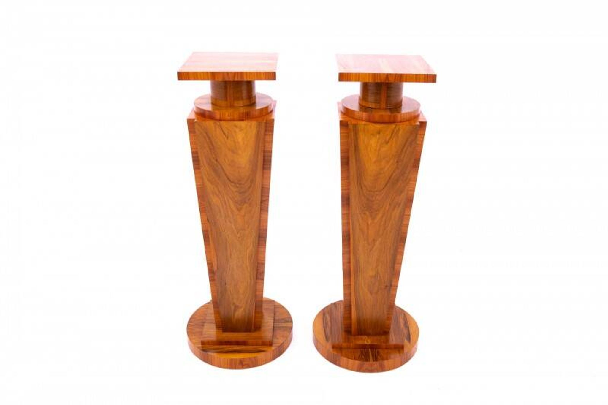 Deux colonnes Art Déco des années 1940, Pologne.