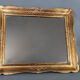 Italian mirror, key frame, vintage 50, engraved wood - gilded 39x32 cm SB