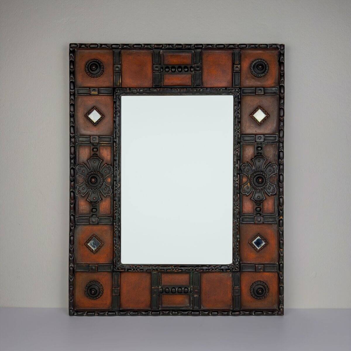 Vintage wall mirror by Palladio, Italy, 1960s