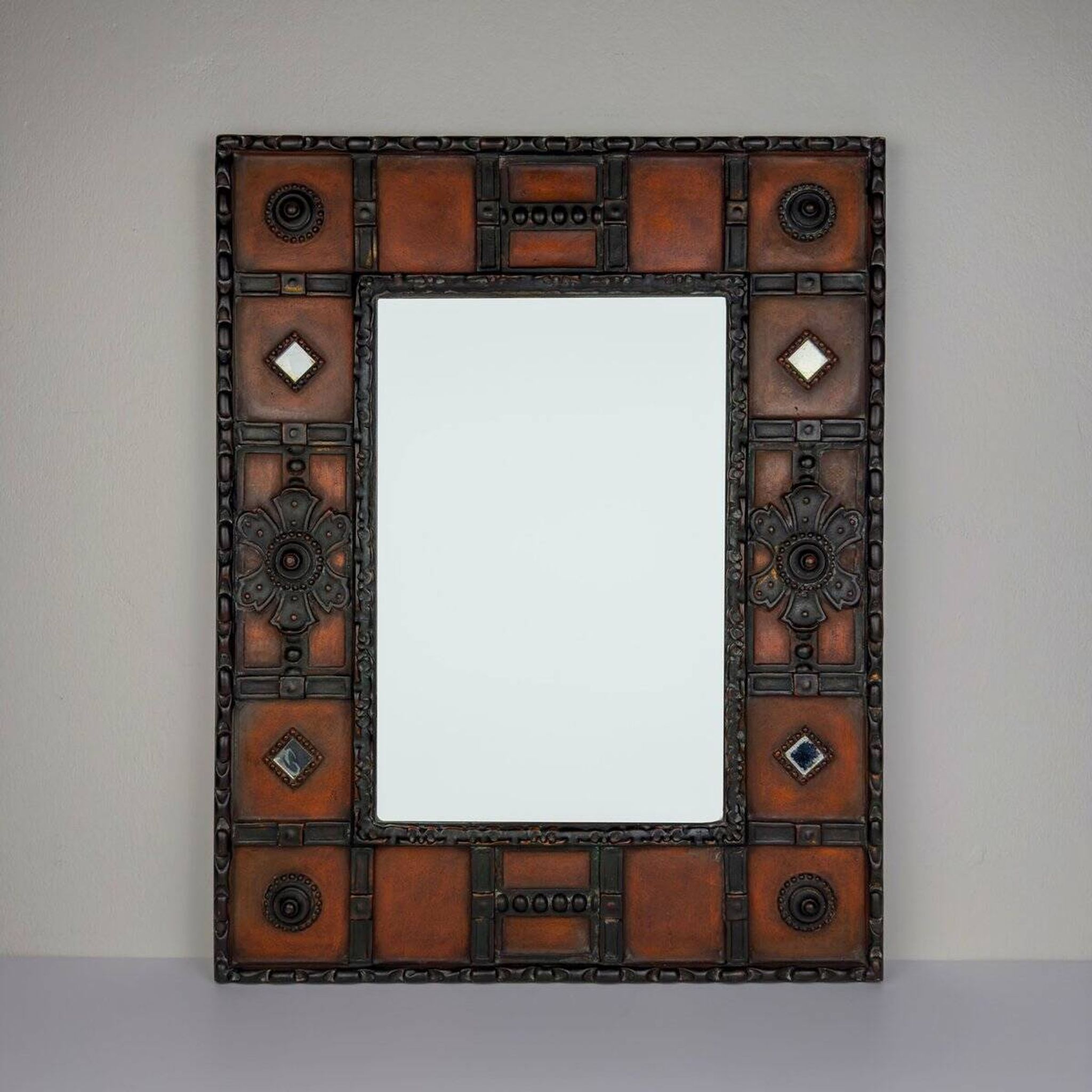 Vintage wall mirror by Palladio, Italy, 1960s