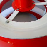 Set of 2 Danish Mid-century vintage Nevada pendant lights, orange, PH style, by Vitrika Denmark