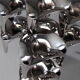 Set of 9 modular candle holders in chromed metal, nagel germany
