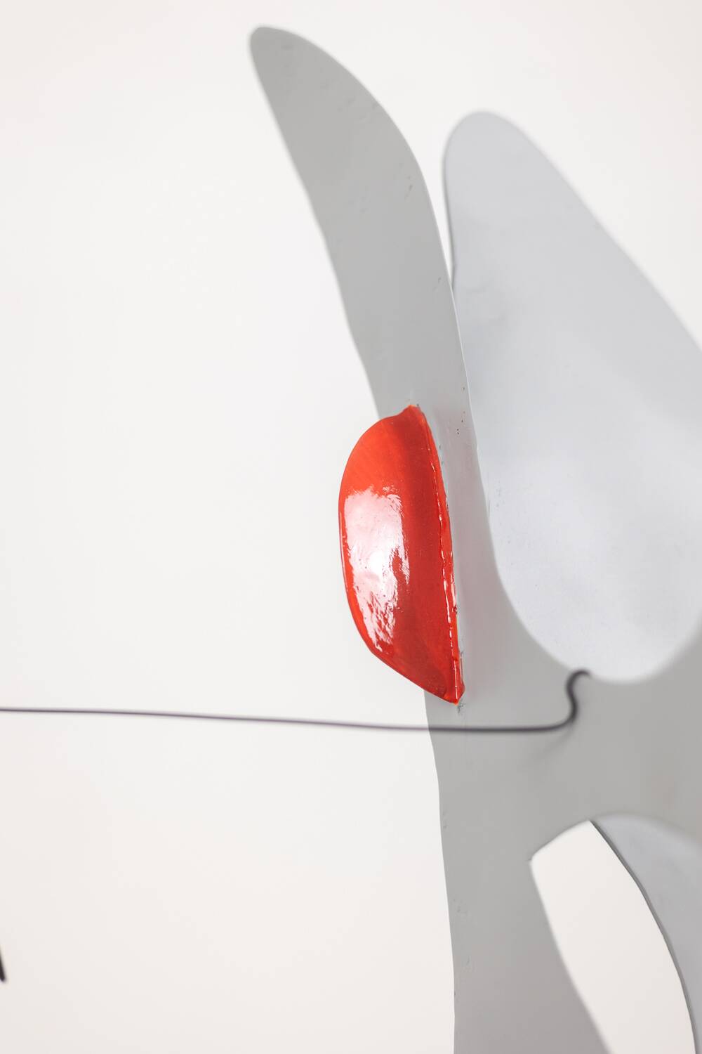 Olivier Vonet Sculpture in black, blue, and red lacquered metal. Contemporary.