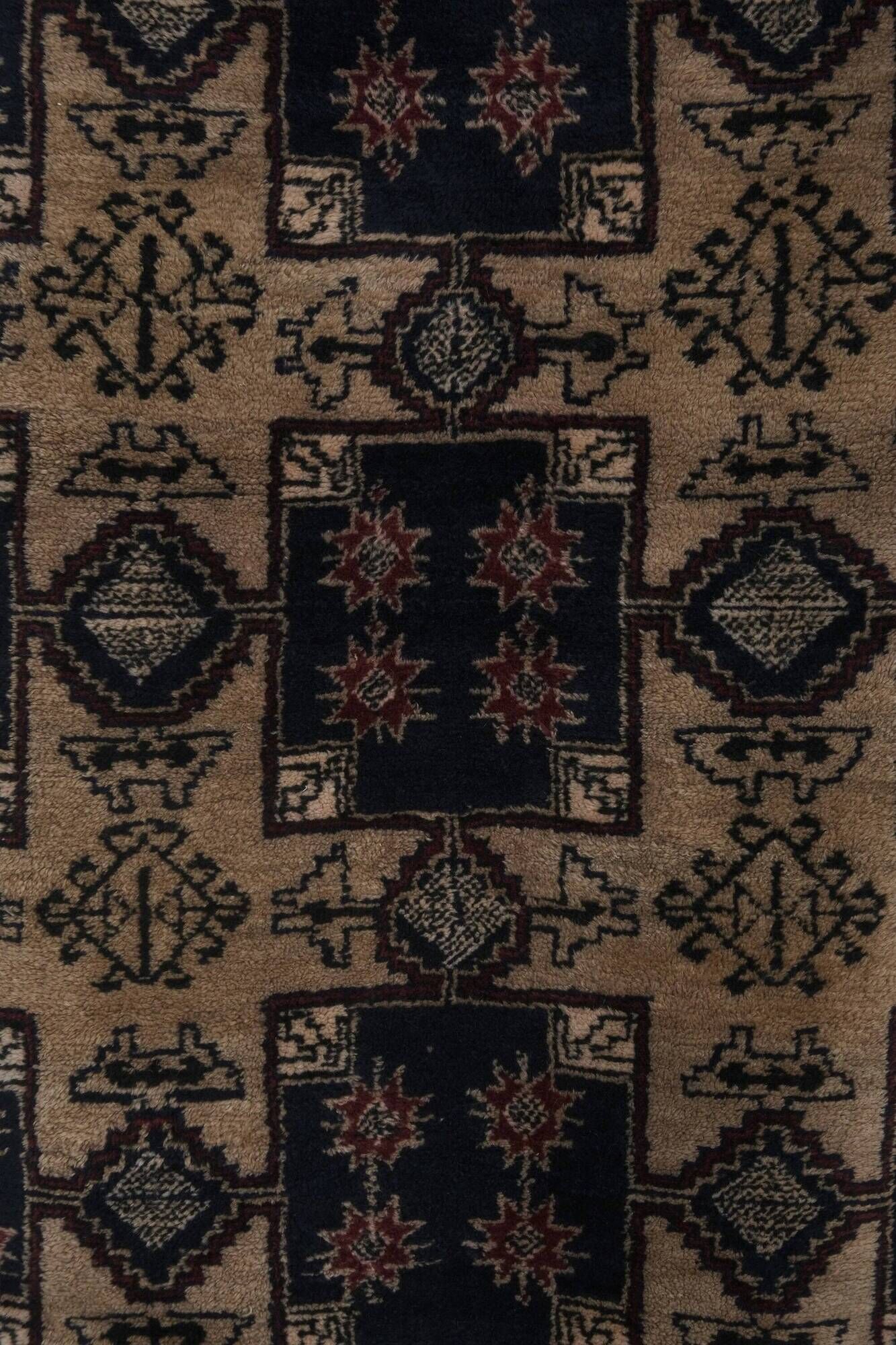Vintage handmade Turkish rug 90x193 cm