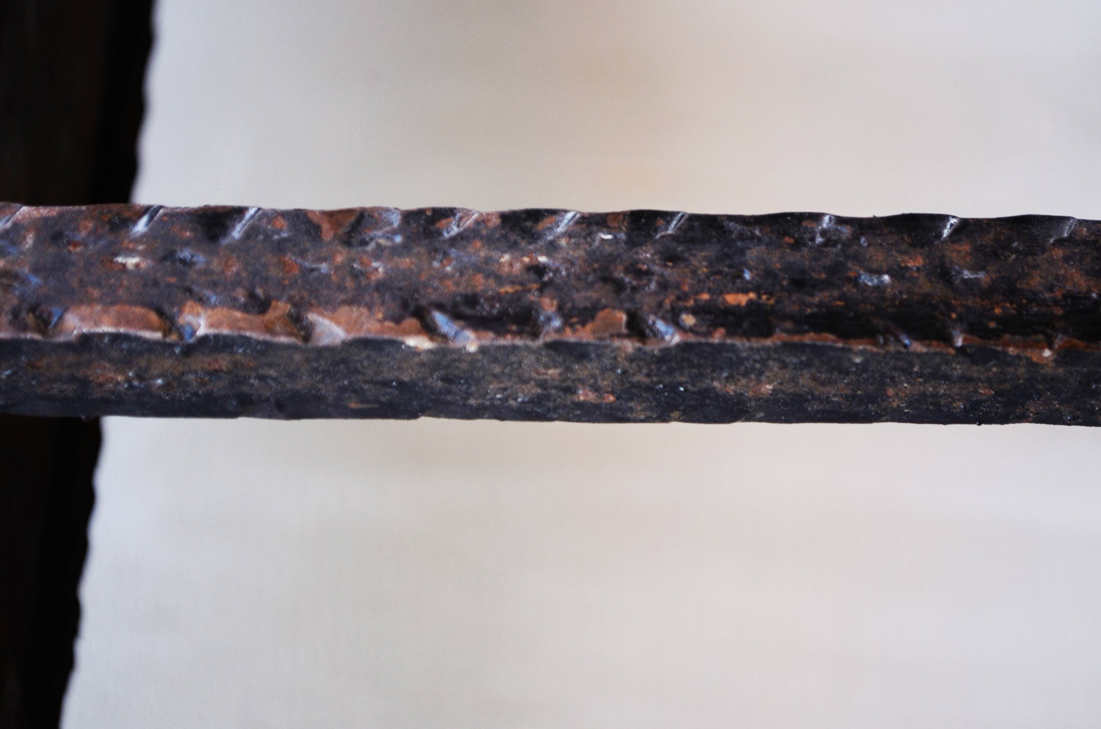 Viennese-style hammered iron flower planter holder Secession