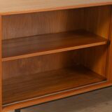 Classic sideboard by Lothar Wegner, 1960s, teak veneer, glass sliding door
