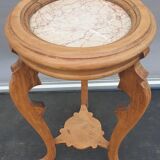 Sellette Art Nouveau Poirier and pink marble