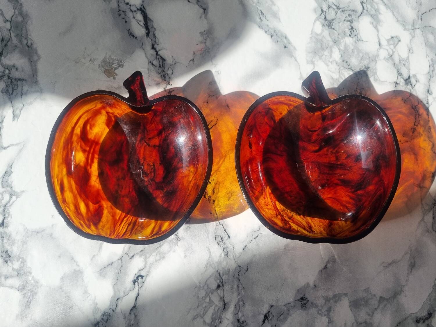 Set of two 1970s trinket trays.
