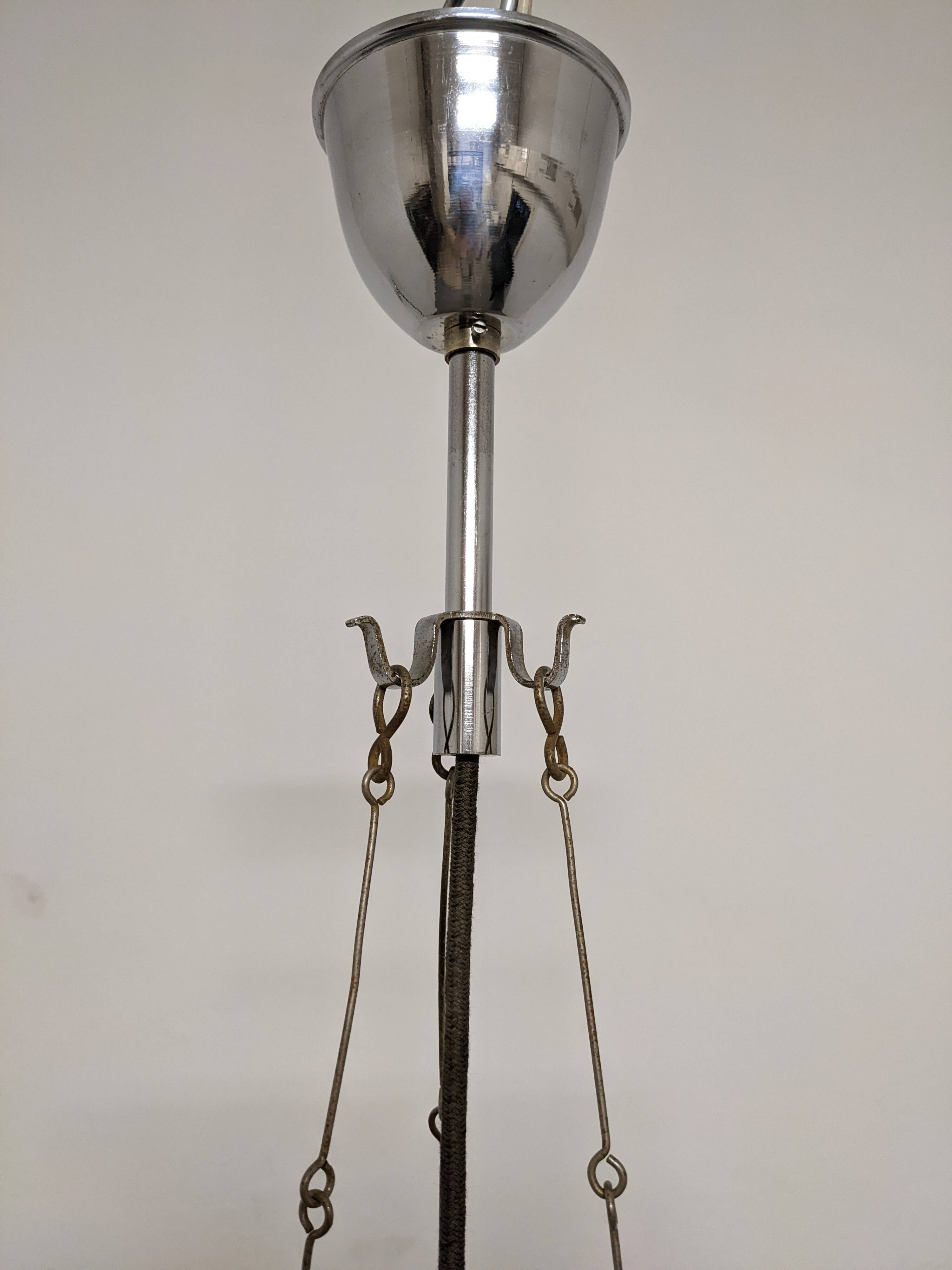 XL dome pendant light in blown glass, Italy circa 1960