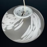 Vintage Murano glass swirling pendant lamp, Murano, Italy, 1970s.