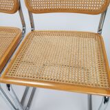 4 chairs cesca by Marcel Breuer, italy, 1970s