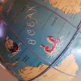 Globe Terrestre Mappemonde "Radio-Célard" Year 1955