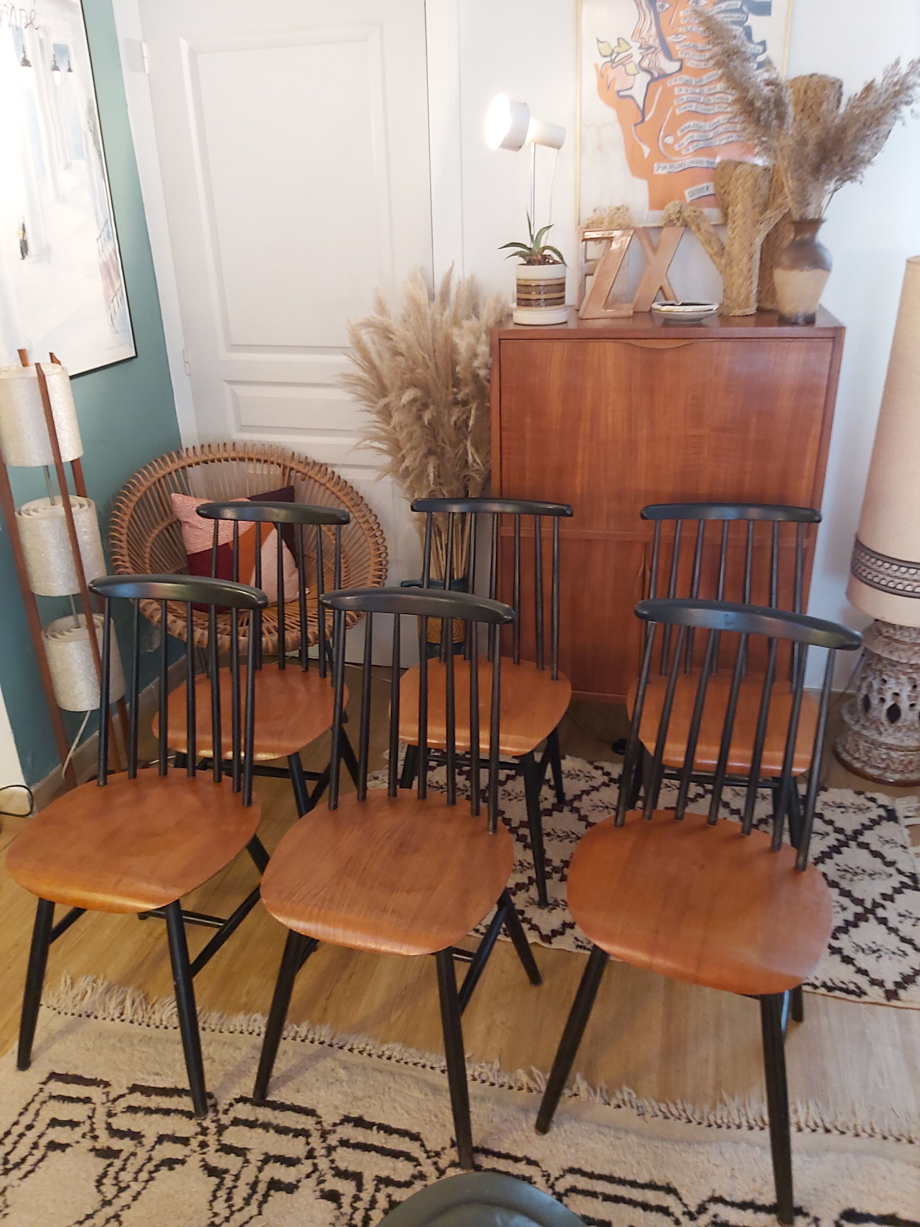 Set de 6 chaises Fanett d'Ilmari Tapiovaara