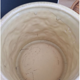 Set of 2 beige and cream pot covers