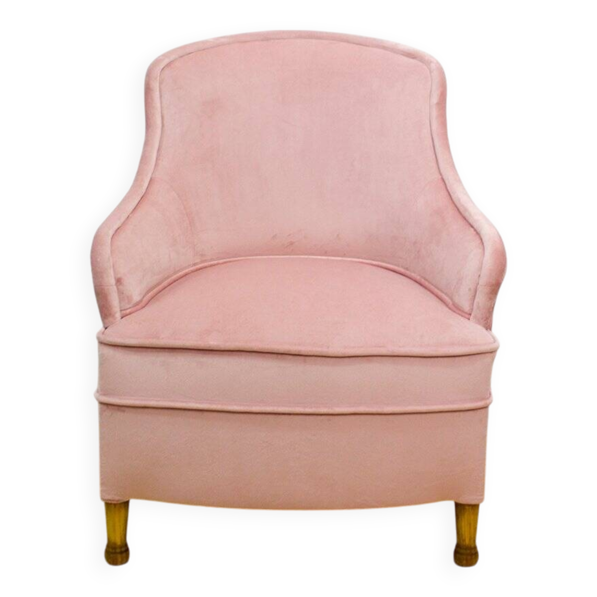 Mid-Century Fabric and Wood Armchair, 1950s