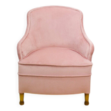 Mid-Century Fabric and Wood Armchair, 1950s