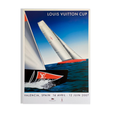 Poster Razzia Louis Vuitton cup Valencia 2007 - Signed by the artist - Large Format - On linen