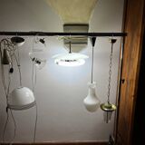 Lampe à suspension Lightolier, années 50, Italie, Space Age, milieu du siècle, fluorescente