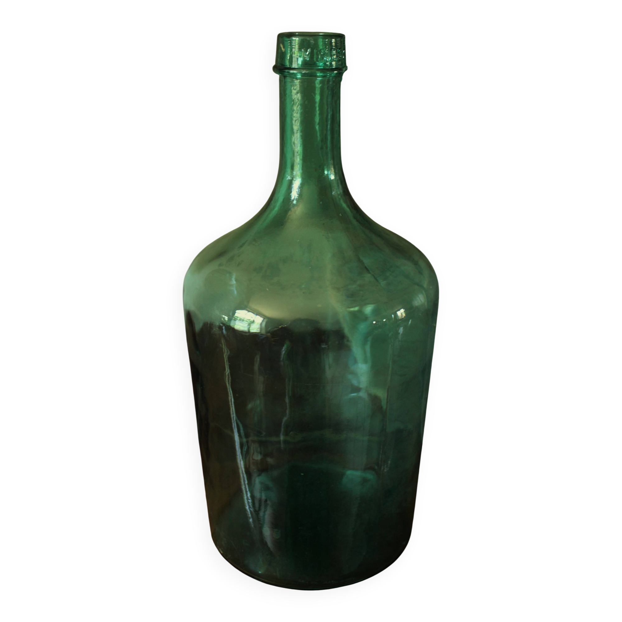 Viresa 2 L green glass demijohn carboy